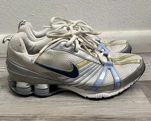 Nike Shox Trainers Shoes Womens 8 Blue Gray - Picture 1 of 9