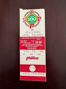 Cardinals At Phillies 9-16-1983 Ticket Stub Greg Gross 3 Hits - Picture 1 of 6