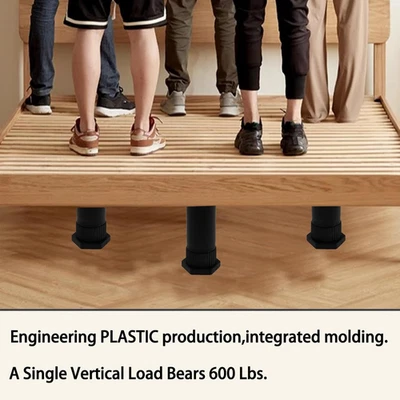 Perna de apoio de cama altura ajustável 8-14,5 polegadas, universal queen/rei/armário B... - Imagem 1 de 4