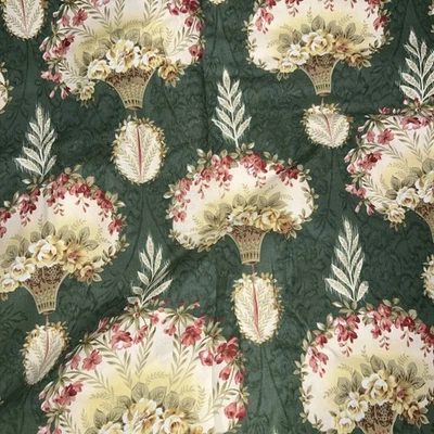 4 yardas crema verde floral RJR/Casa de madera/Pandolph, Foto 1 de 4