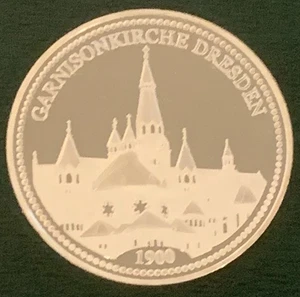 800 años Dresde 1206 - 2006 iglesia de la guarnición Dresde medalla de plata fina 999 - Imagen 1 de 6