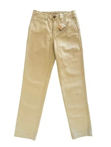 NWT Land's End Chino Beige Khaki School Uniform Adjustable Waist Pants Girls 16S - Picture 1 of 15