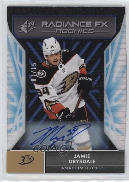 2021-22 SPx Radiance F/X Auto /15 Jamie Drysdale #RFX-56 Rookie Auto RC - Image 1 of 2