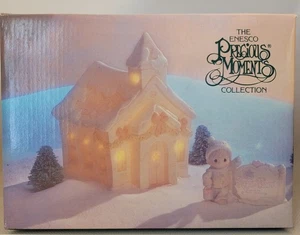 Precious Moments 1992 Sugar Town Chapel Nightlight #529621 MIB Enesco Ships Free - Picture 1 of 4