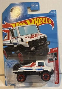 Camiones Hot Wheels MERCEDES-BENZ UNIMOG 1300 HW serie 2020 nuevos Die Cast blanco - Imagen 1 de 4