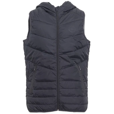 Jack & Jones Mens Body Warmer Sleeveless Puffer Jacket Summer Padded Hoodie Hood - Image 1 of 4
