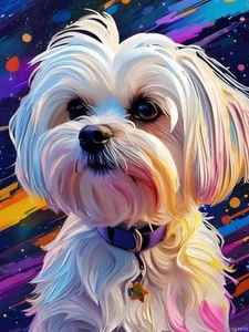 QAZWSX Diamond Painting Kits for Adults, Dog Full Drill Diamond Art Happy Mal... - Picture 1 of 7
