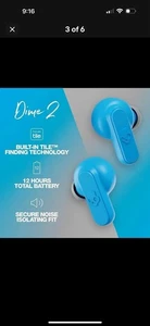 Skullcandy Wireless Earbuds,Mic,12 Hr Bat. Works with iPhone Android & Bluetooth - Photo 1 sur 3