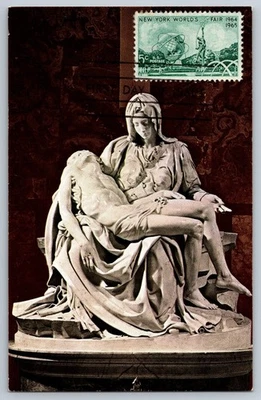 #1244 NY World's Fair FDC Maxi Card Michelangelo's Pieta (exhibited at Fair) - Image 1 of 2