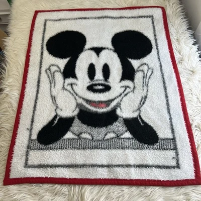 "Manta bebé Mickey Mouse de terciopelo acrílico vintage de Walt Disney Company 28,5x36""" Foto 1 de 4