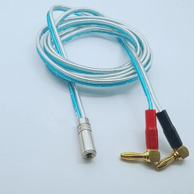 3.5mm TRS Female to 4mm Banana Elbow plug (90º) Speaker amplifier cable 1~16FT - Image 1 of 3
