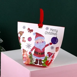 5-50X New Red Green Christmas Pillow Party Paper Favour Candy Sweets Gift Boxes - Picture 1 of 14