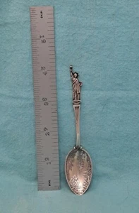 Gorham Sterling Statue of Liberty Manhattan Souvenir Spoon 4 1/2" - Picture 1 of 6