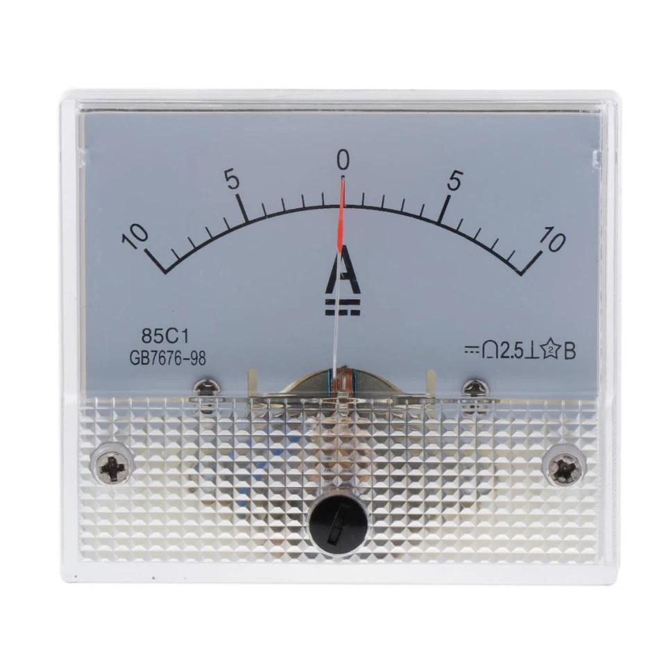Rectangle DC Analog Amp Meter Current Panel Ammeter 85C1 Gauge 2.5 Accuracy - Image 1 of 1