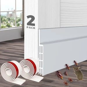 2 PCS Paraspifferi Sottoporta, Paraspifferi Porta Blindata, Porta Guarnizione In - Foto 1 di 12