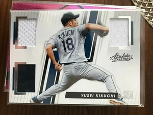 Yusei Kikuchi 2019 Panini Chronicles Absolute Rookie Threads Triple Jersey RC - Picture 1 of 1