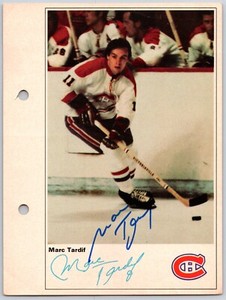 Marc Tardif Autographed 1971-72 Toronto Sun Montreal Canadiens Action Photo