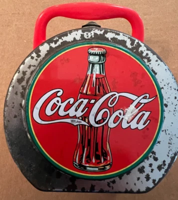 Vintage Coca Cola Round Mini Lunch Box 5.5" X 5 "X 2.5" - Image 1 of 2