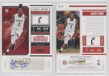 2018 Panini Contenders Draft Picks College Ticket Jacob Evans III Rookie Auto RC