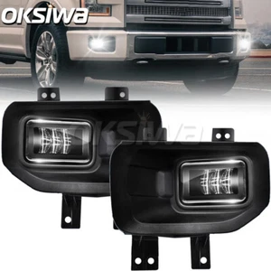 LED Fog Lights For 2015 16 2017 Ford F-150 Clear Lens Front Bumper Driving Lamps - Picture 1 of 6