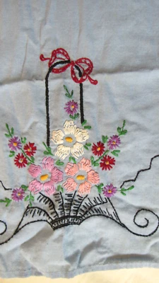 Lot of 2 Vintage Needlework Cross Stitch Embroidery Table Toppers Runner Scarf - Image 1 of 4