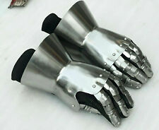 Medieval Gauntlets Gloves Armor Metal Plate Pair Knight Yule Day Gift GSS82