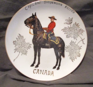 Vintage~Decorative Plate~Capilano Suspension Bridge~Canada~7 3/8"~Japan - Picture 1 of 8