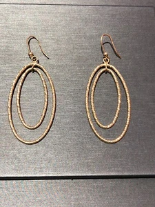 Einzigartige 14k Gelbgold Creolen Double Ohrringe - Bild 1 von 6