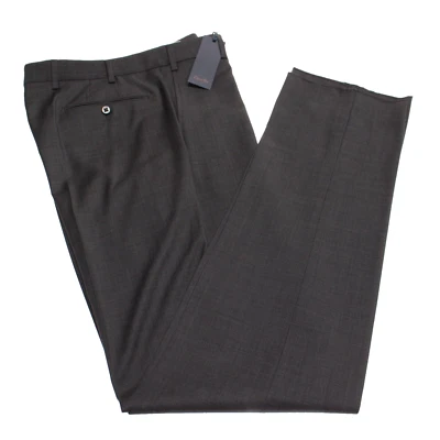 Zanella NWT Dress Pants Size 32 US Devon In Solid Gray 100% Wool - Image 1 of 4