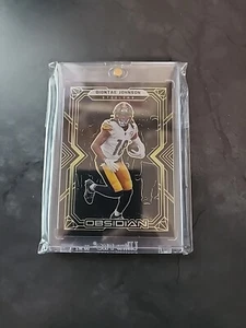 2022 Panini Obsidian Diontae Johnson Yellow Etch 18/25 Jersey Match Steelers - Picture 1 of 4