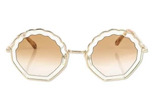 Chloe Women's CE147SL Gold Azure/Gradient Burnt Sunglasses 56-18-140 - Picture 1 of 4