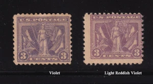 1919 Victory Allies in WW I Sc 537b 3c light reddish violet MNH CV $300 (E - Picture 1 of 1