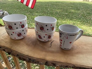 4er Set Spielkartenschalen ~ Jack ~ Queen ~ König & 1 Becher - Bild 1 von 8