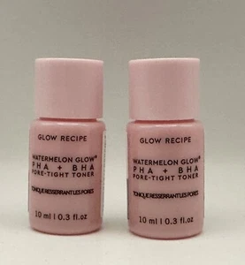 2 pack GLOW RECIPE Watermelon Glow PHA + BHA Pore-Tight Toner Mini, 0.3 Fl Oz - Picture 1 of 3