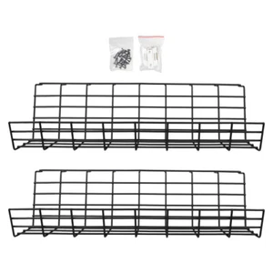 2 Pcs Kabelmanagement-Rack Unter Dem Tisch Büro Draht Lagerregal - Afbeelding 1 van 12