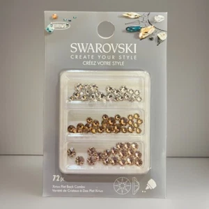 Swarovski Flat Back Crystals - Combo Pack - 72 Count - Picture 1 of 1
