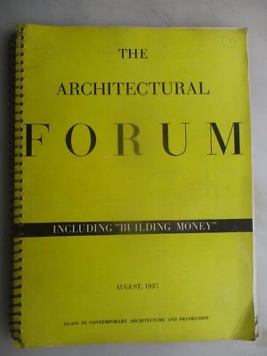 The Architectural Forum Magazine August 1937 Issue - GLASS in Architecture - Image 1 of 4