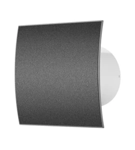Bathroom Extractor Fan 100mm with Graphite Front Panel Modern Kitchen Ventilator - Picture 1 of 3