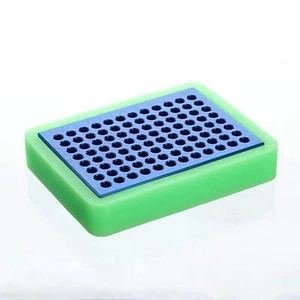 96 Well Aluminum Cooling Block - PCR Cooler For 0.2 ML PCR Tubes, Stripes And - Photo 1/7