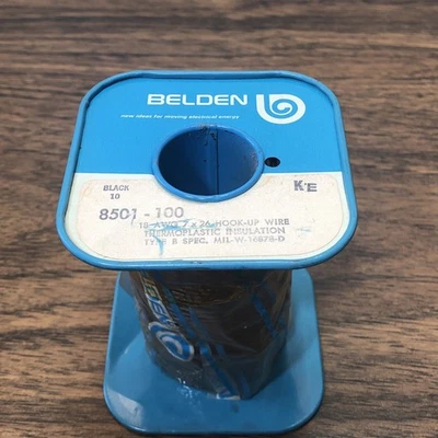 Fio de conexão Belden 18 AWG 7/26 100’ 600V preto 10 8501 - 100 - Imagem 1 de 4