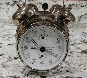 Vintage WEHRLE Commander Niteglo Original Alarm Clock Loses Time See Descriptio - Picture 1 of 10