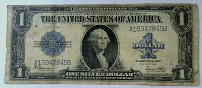 1923  $1  Silver Certificate Large Size Horse Blanket Note  A15947845B Fr- 237 - Image 1 of 4