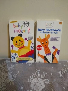 Lot of 2 Vintage Baby Einstein VHS Beethoven Mozart NEW SHRINK WRAP SEALED - Picture 1 of 7