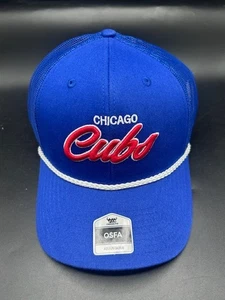 Chicago Cubs Hat Blue Blue Mesh Rope Snapback Adjustable Fit - Picture 1 of 5