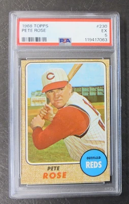 1968 Topps Pete Rose Cincinnati Reds #230 PSA 5 Foto 1 de 3