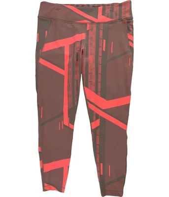 Reebok Womens Lux Abstact Print Yoga Pants, Orange, Plus Size, 2X - Image 1 of 2
