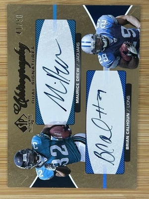 GOLD #/50 - 2006 SP Authentic Chirography Maurice Jones-Drew Brian Calhoun Auto - Image 1 of 2