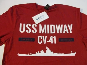 USS MIDWAY MUSEUM CV-41 SAN DIEGO CA T-SHIRT SMALL NEW NWT USN AIRCRAFT CARRIER - Picture 1 of 10