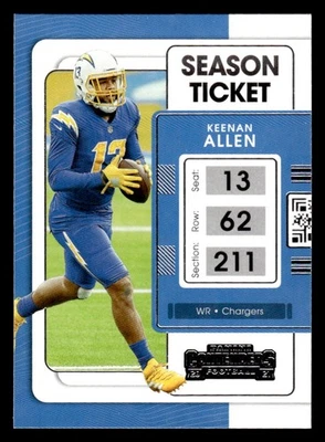 2021 Panini Contenders #52 Keenan Allen Season Ticket Near Mint - Image 1 of 2