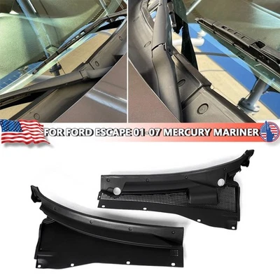 Pair Windshield Wiper Cowl Panel For Ford Escape 2001-07 Mercury Mariner 2005-07 - Image 1 of 4